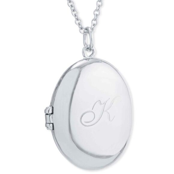 Giani Bernini Jewelry - Sterling Silver Initial 'K' Locket Necklace Stunning Chic Fashion Style Luxury